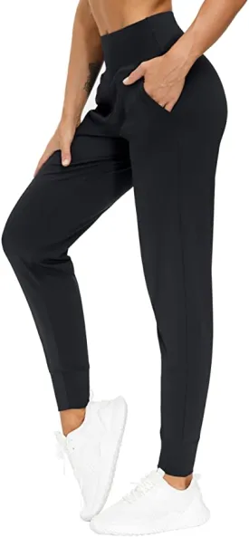 New with tags! THE GYM PEOPLE Athletic Joggers for Women with Pockets Workout Tapered Lounge Yoga Pant, Black, Sz S!